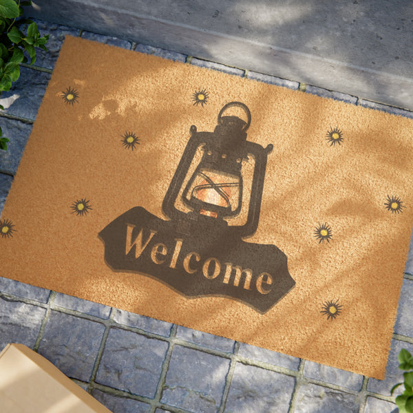 Welcome Lantern Doormat