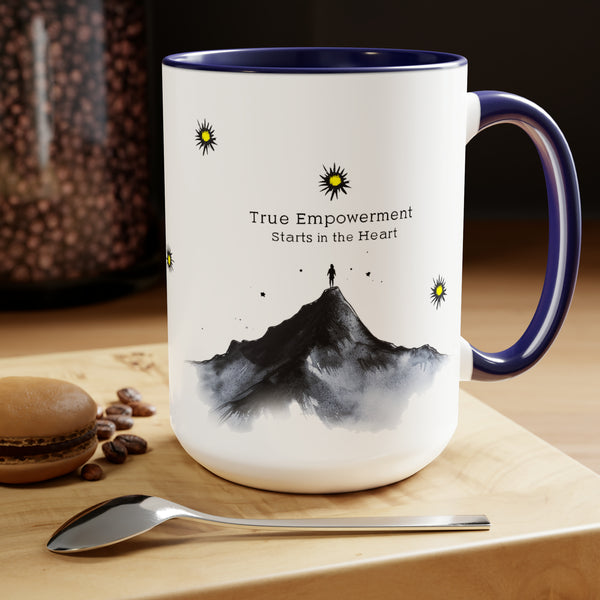 True Empowerment Two-Tone Coffee Mugs, 15oz