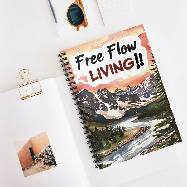 Free Flow Living - Spiral Notebook - Ruled Line