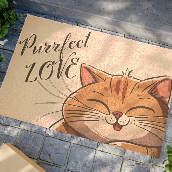 Purrfect Love Kitty Doormat