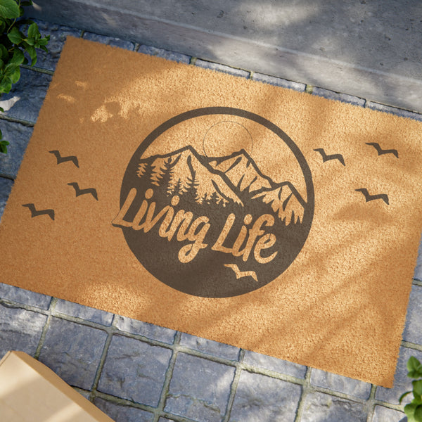 Living Life Mountain Doormat