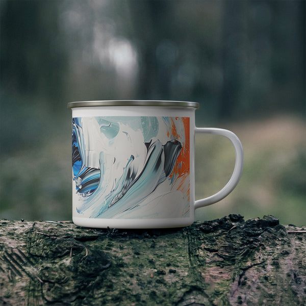 Colorful Wave Enamel Camping Mug