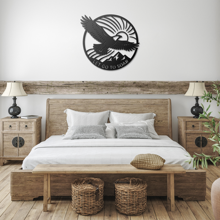 Let Go to Soar – Eagle Metal Wall Art | Escape Limitations Metal Designs