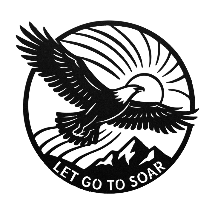 Let Go to Soar – Eagle Metal Wall Art | Escape Limitations Metal Designs