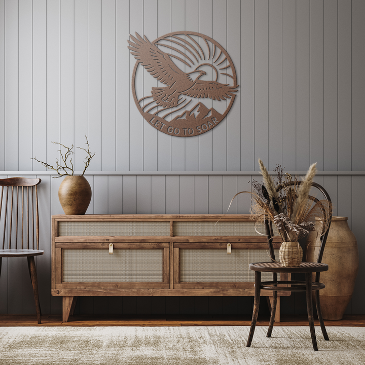 Let Go to Soar – Eagle Metal Wall Art | Escape Limitations Metal Designs