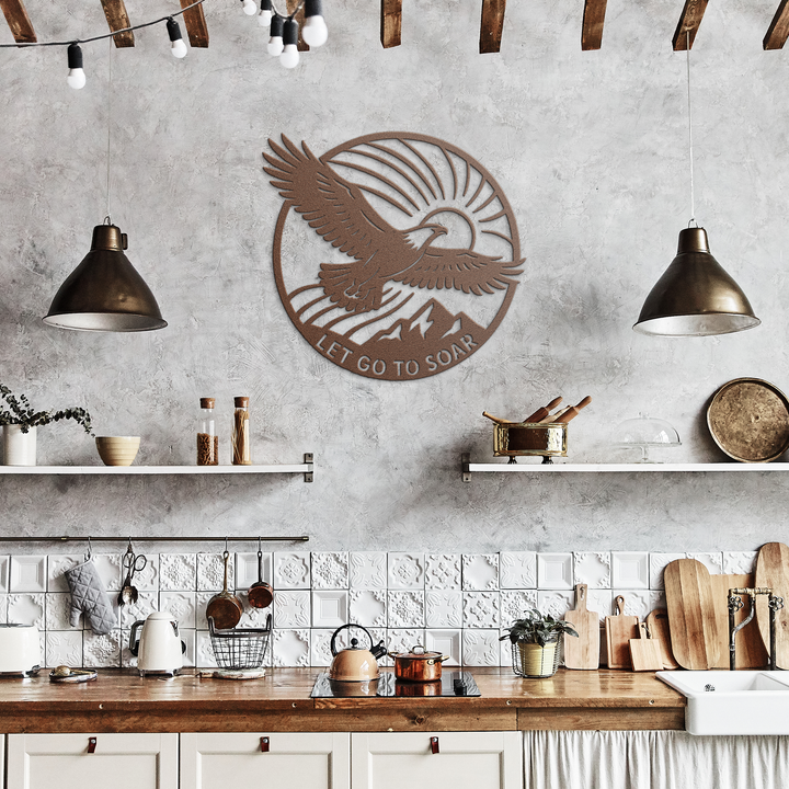 Let Go to Soar – Eagle Metal Wall Art | Escape Limitations Metal Designs