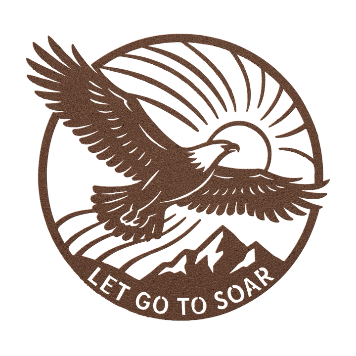 Let Go to Soar – Eagle Metal Wall Art | Escape Limitations Metal Designs