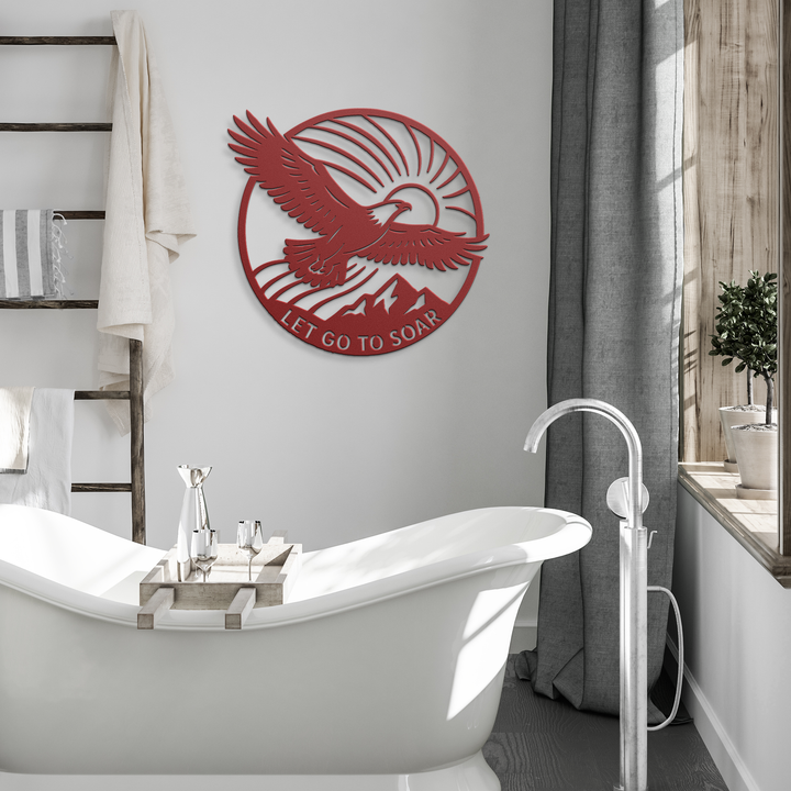 Let Go to Soar – Eagle Metal Wall Art | Escape Limitations Metal Designs