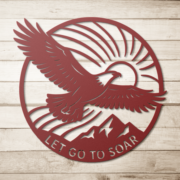 Let Go to Soar – Eagle Metal Wall Art | Escape Limitations Metal Designs