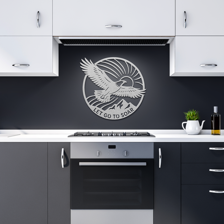 Let Go to Soar – Eagle Metal Wall Art | Escape Limitations Metal Designs