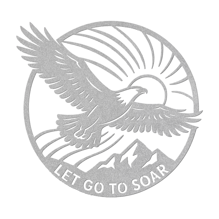 Let Go to Soar – Eagle Metal Wall Art | Escape Limitations Metal Designs