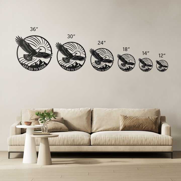 Let Go to Soar – Eagle Metal Wall Art | Escape Limitations Metal Designs