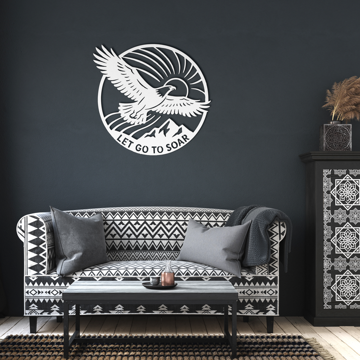 Let Go to Soar – Eagle Metal Wall Art | Escape Limitations Metal Designs