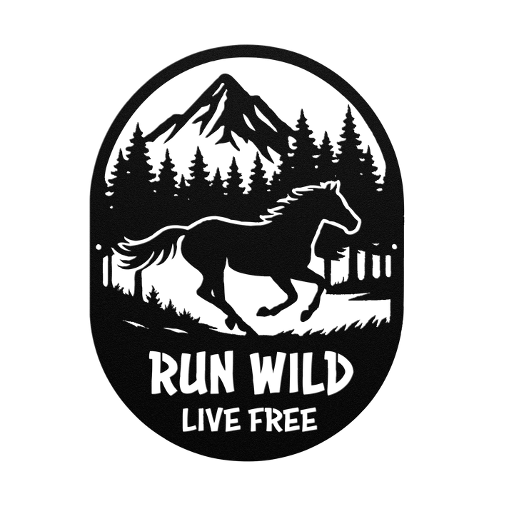 Run Wild, Breathe Deep – Artist-Crafted Metal Horse Silhouette