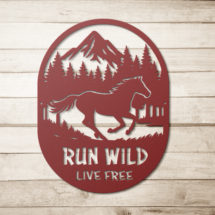 Run Wild, Breathe Deep – Artist-Crafted Metal Horse Silhouette