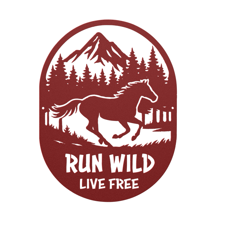 Run Wild, Breathe Deep – Artist-Crafted Metal Horse Silhouette