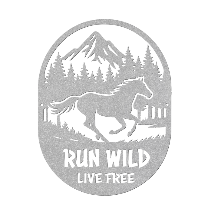 Run Wild, Breathe Deep – Artist-Crafted Metal Horse Silhouette