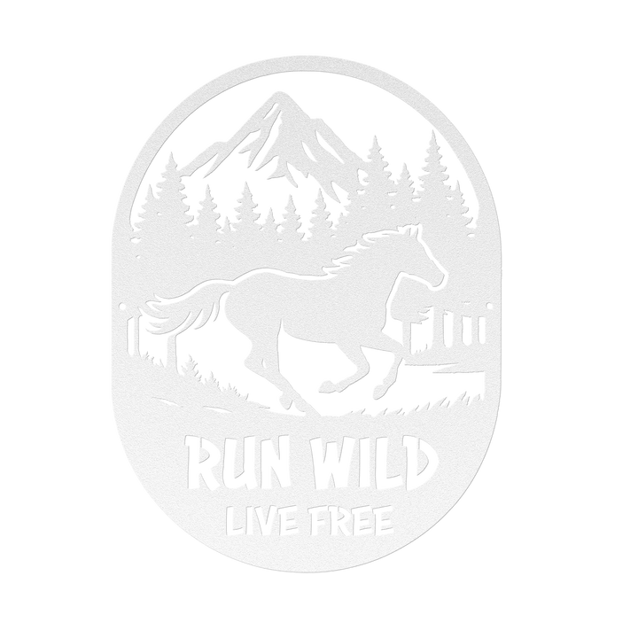 Run Wild, Breathe Deep – Artist-Crafted Metal Horse Silhouette