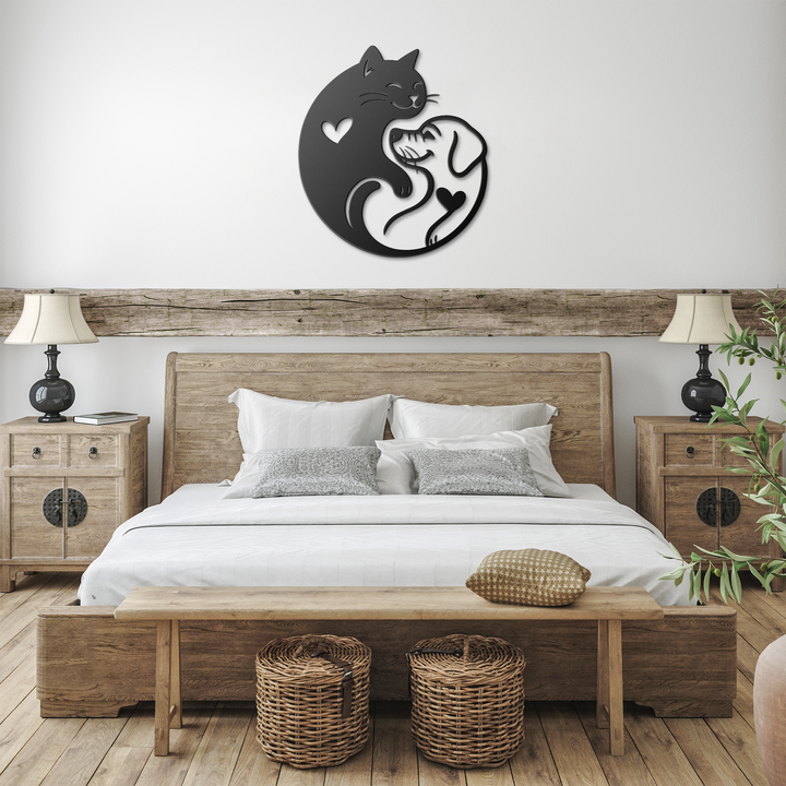 cat and dog yin yang