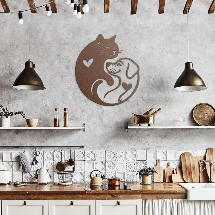 cat and dog yin yang