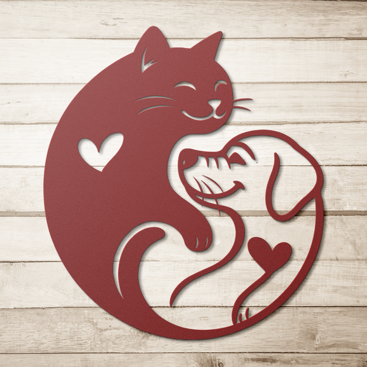 cat and dog yin yang