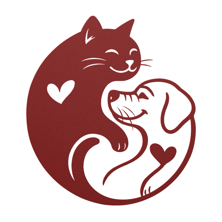 cat and dog yin yang