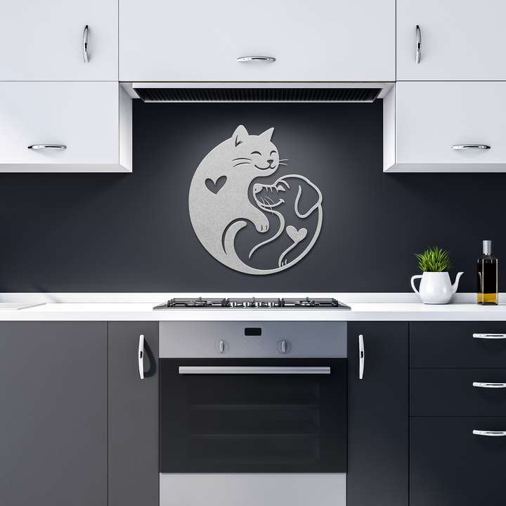 cat and dog yin yang