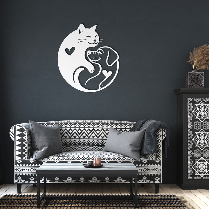 cat and dog yin yang